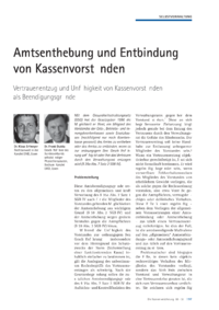 Fachartikel - Amtsenthebung und Entbindung von Kassenvorständen